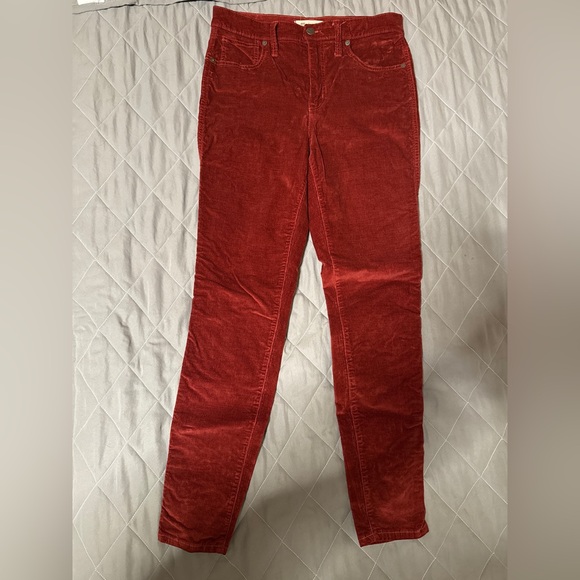 Madewell Burgundy Corduroy Pants - Picture 1 of 9